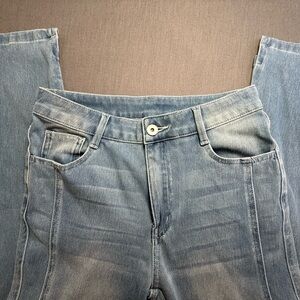 HALARA Light Blue Cropped Jeans - Women's Ankle Denim